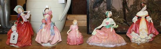 5 Royal Doulton figures